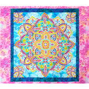 Mant&eacute;n La Calma Lleva Om Mandala Panel De Paisley Colorido Retazo