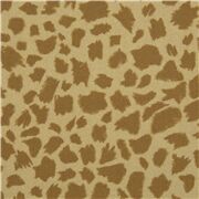 Tissu en coton beige avec un imprim&eacute; animalier