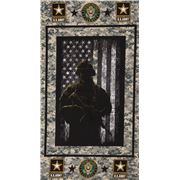 Tela con panel con soldado del ej&eacute;rcito estadounidense