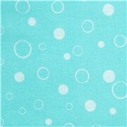 Aqua White Stamped Bubbles