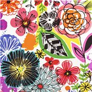 Painted Dahlia Large Colourful Florals Remnant