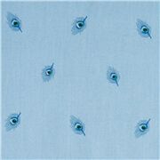 Mini Tumbling Java Feather on Light Blue