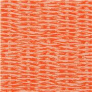 Tela naranja con estampado de labor de cester&iacute;a