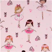 Tela rosa claro ni&ntilde;a bailarina ballet brillante de Timeless Treasures