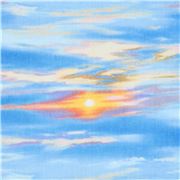 Tela azul con cierlo y sol Landscape Medley