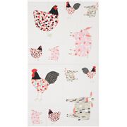 Tela blanca de animales en panel de Moda