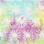 Tela de estrellas blancas batik multicolor pastel deste&ntilde;ido algod&oacute;n tipo sarong