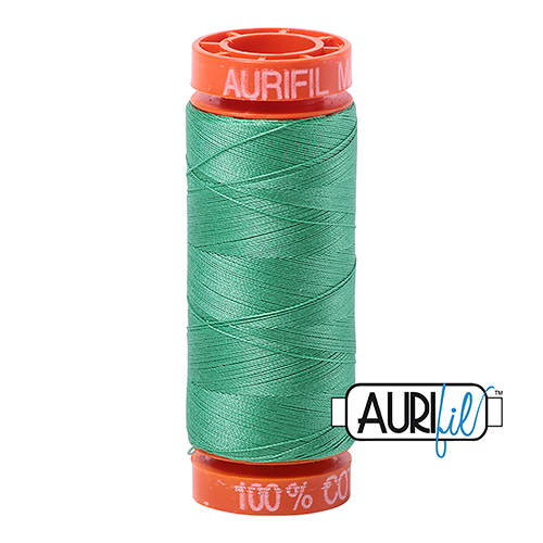 50wt Kleine Spule Hellsmaragd 2860 Baumwollfaden von Aurifil