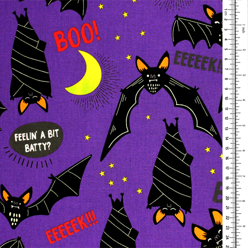 Boo! Fledermäuse! Halloween Eek Text 1