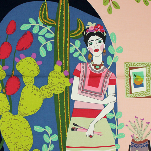 Mi Casa Azul Panneau de la Maison de Frida Tissu par Alexander Henry