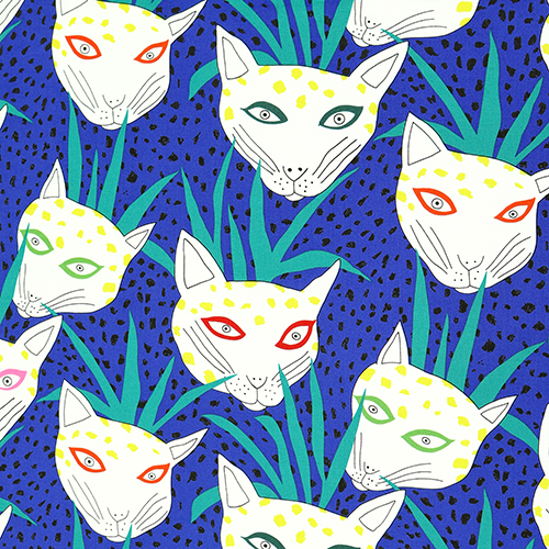 Chats au Copa  Pois de Lopard Tissu