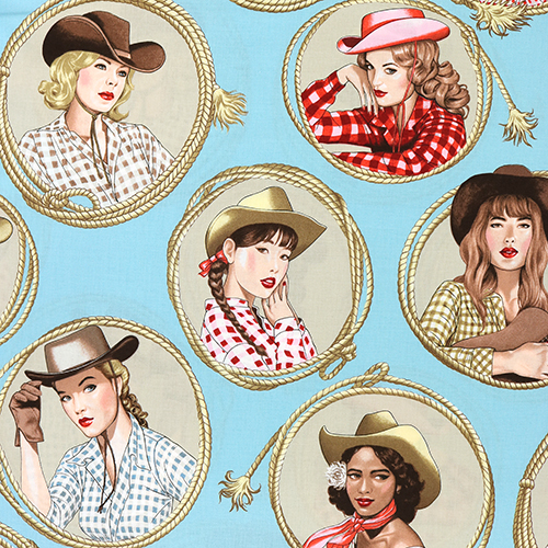 Fille Cowgirl Campagne Lasso Cadre