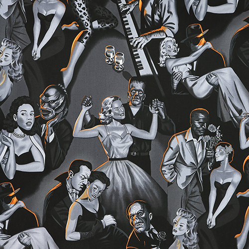 Schrei Datum Pin-Up Horror-Monster