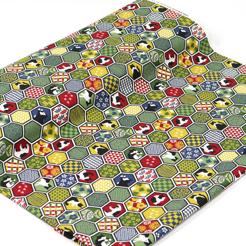 Chat Hexagone Motif Japonais 3