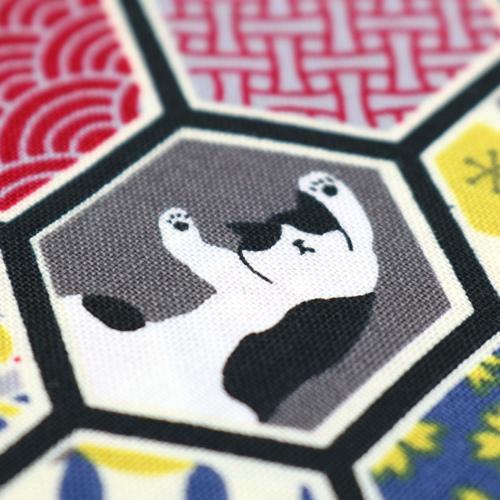 Chat Hexagone Motif Japonais 5