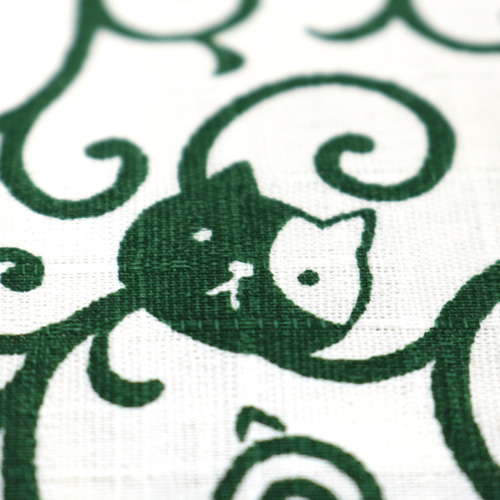 Chat Avec Motif Karakusa Tourbillonnant Furoshiki Traditionnel 5