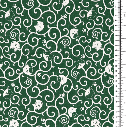 Chat Avec Motif Karakusa Tourbillonnant Furoshiki Traditionnel 1