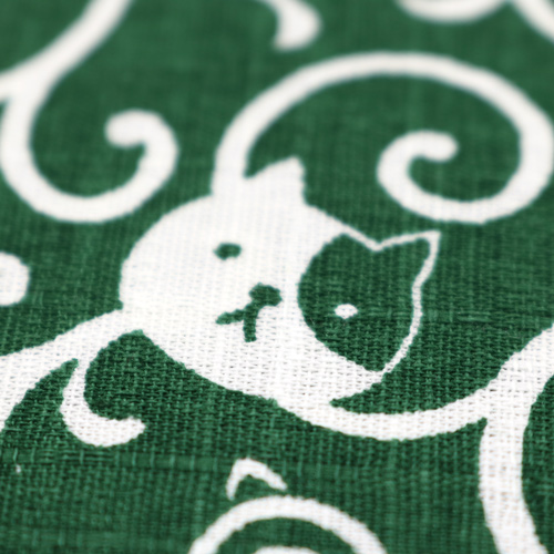 Chat Avec Motif Karakusa Tourbillonnant Furoshiki Traditionnel 5