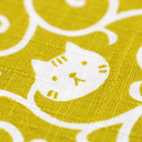 Gato Con Motivo Karakusa En Espiral Furoshiki Tradicional 5