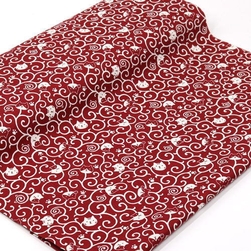 Cat Swirling Karakusa Traditional Furoshiki 3