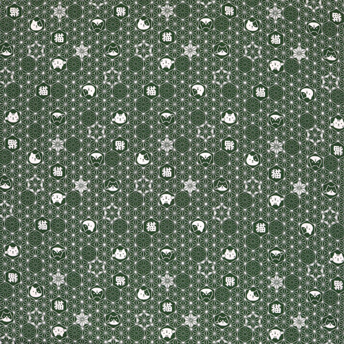 Cat Asanoha Spitzförmiger Geometrischer Stern 4