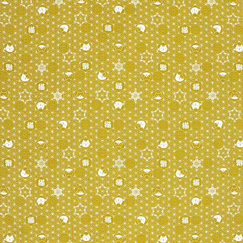 Cat Asanoha Spitzförmiger Geometrischer Stern 4