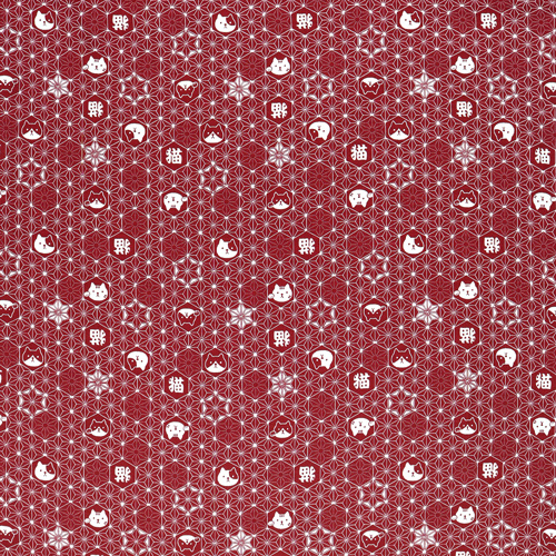 Cat Asanoha Pointed Geometric Star 4