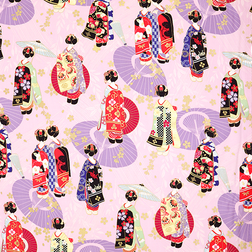 Maiko Geishas Métalliques Kimono Parasol 4