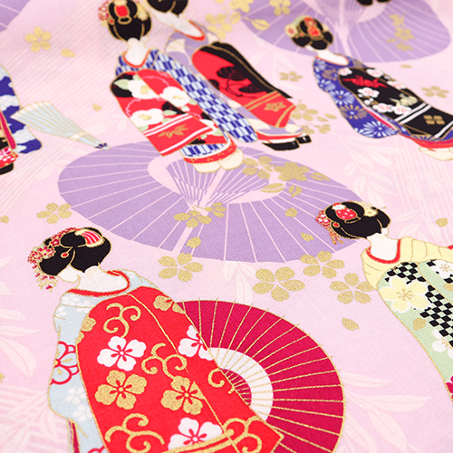 Maiko Geishas Métalliques Kimono Parasol 5
