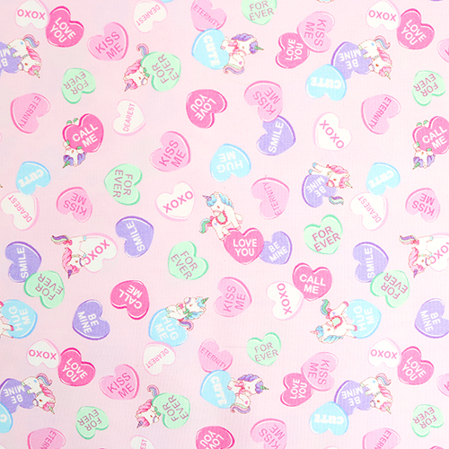 Licorne Cœurs D'amour Douces Mots De Bonbons