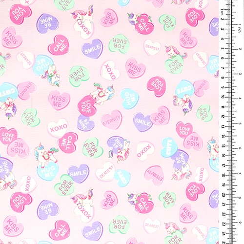 Unicorn Love Hearts Sweet Candy Words 1