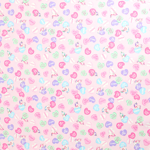 Unicorn Love Hearts Sweet Candy Words 4