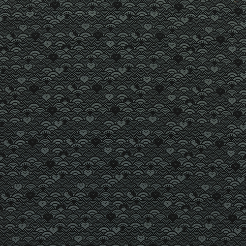 Chat Seigaiha Gris Noir 4