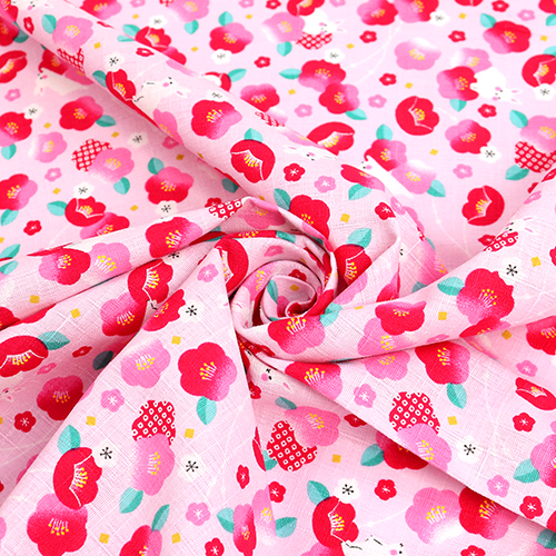 Conejito adorable y flor de ciruelo Shibori 2