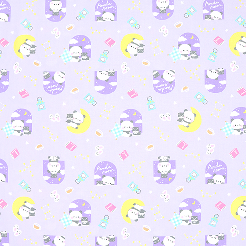Panda Fentre Lune et toiles Tissu par Cosmo