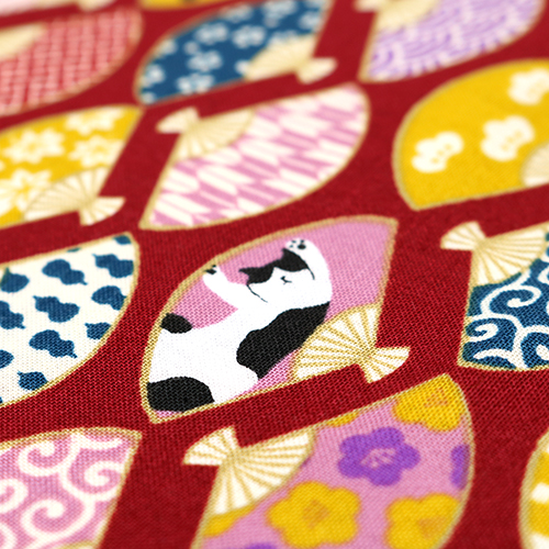 Traditionell Gemusterte Fächer Verspielte Katzen 5