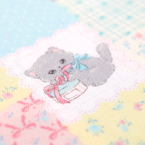 Cadeaux Chatons Patchwork Carr�s Jaune Pastel 5