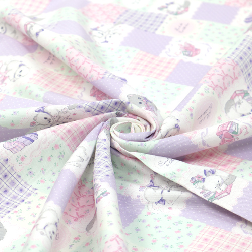 Cadeaux Chatons Patchwork Carr�s Lavande Pastel 2