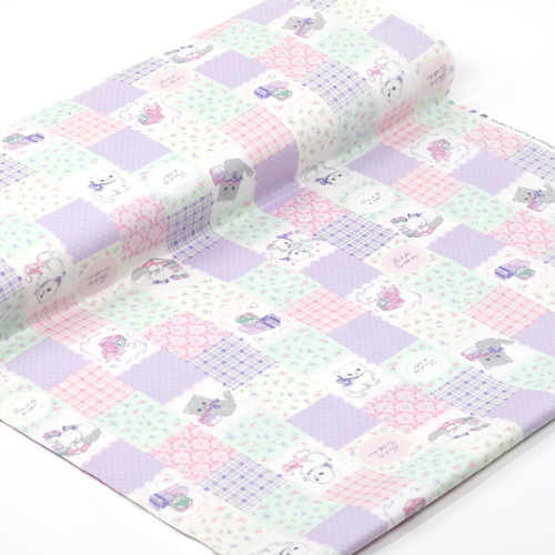 Cadeaux Chatons Patchwork Carr�s Lavande Pastel 3