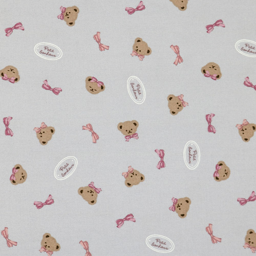 Petit Ourson Rubans N�uds Tissu