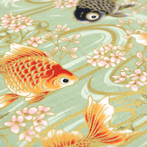 Goldfisch Ruhiger Pool Blüte Grün 5