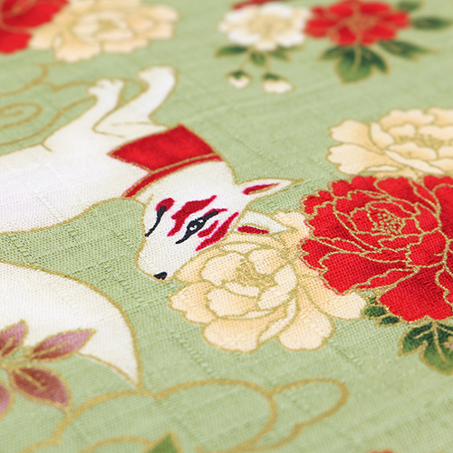 Mythische Kitsune Weiße Geisterfüchse Grün 5