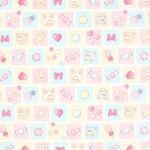 Poupes vintage Pastel Bonbons Friandises Montage Tissu par Cosmo