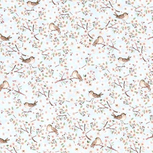 Fort des Rves d'Oiseaux en Floraison Tissu par Dear Stella