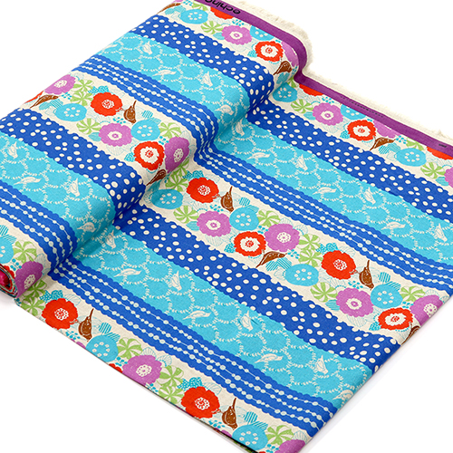 Peck Stripes Birds Flowers 3