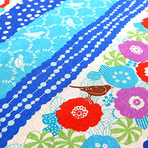 Peck Stripes Birds Flowers 5