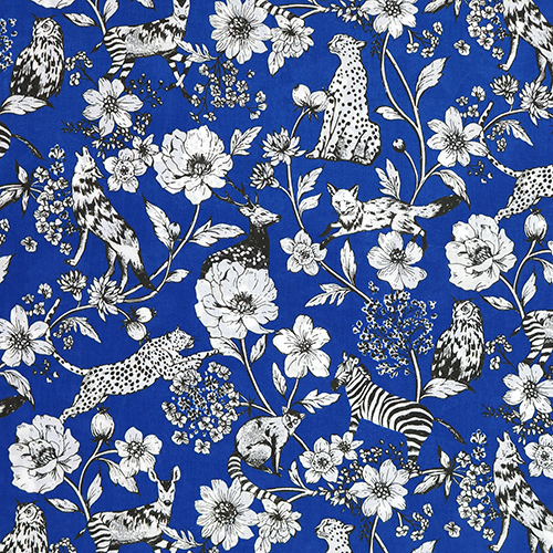 Merveilles Illustres Plantes Animaux Tissu par Echino Fabrics
