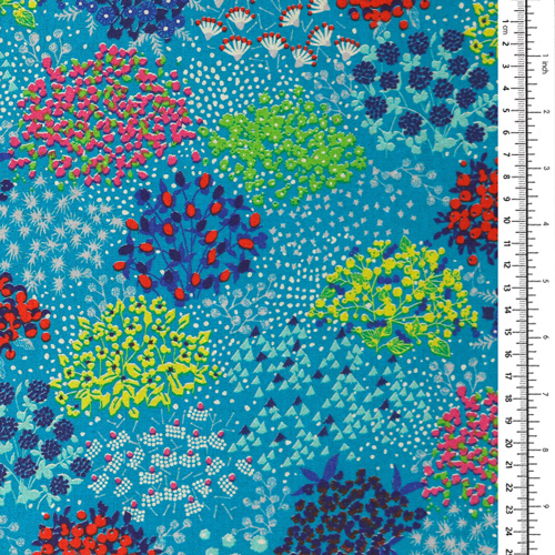 Croquis D'Impression De Jardin Fleuri Bleu 1