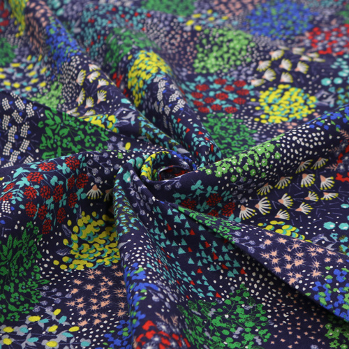 Croquis D'Impression De Jardin Fleuri Bleu Marine 2