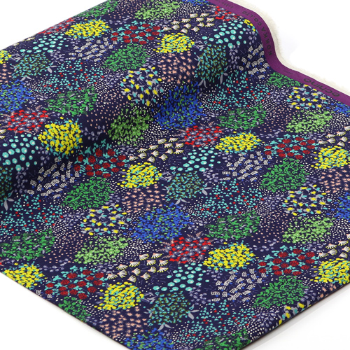 Croquis D'Impression De Jardin Fleuri Bleu Marine 3